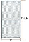 保証によって編まれた金網の仕切りのパネル10のゲージは幅高い5フィートの8フィートの締めつけました サプライヤー