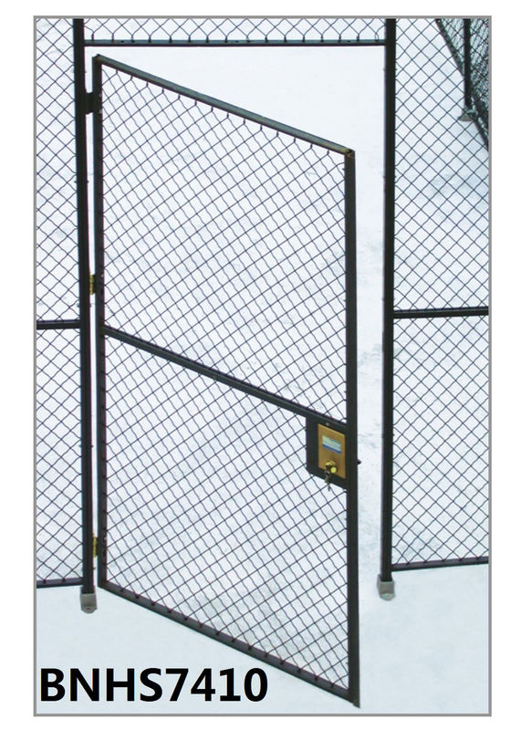 灰色色の金網の仕切りはAntirust単一の蝶番を付けられた保証おりのドアにパネルをはめます サプライヤー