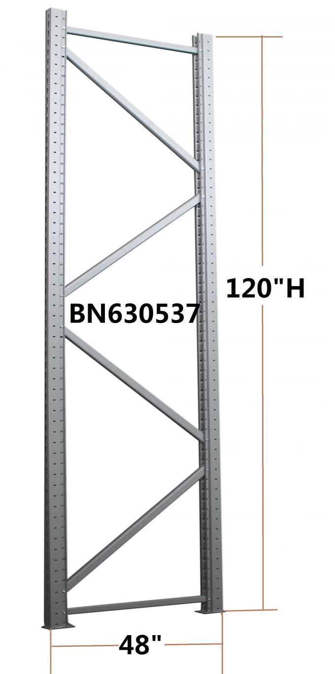 商業頑丈な鋼鉄貯蔵の棚のボルトは4 * 10フィート直立したフレームを接続します