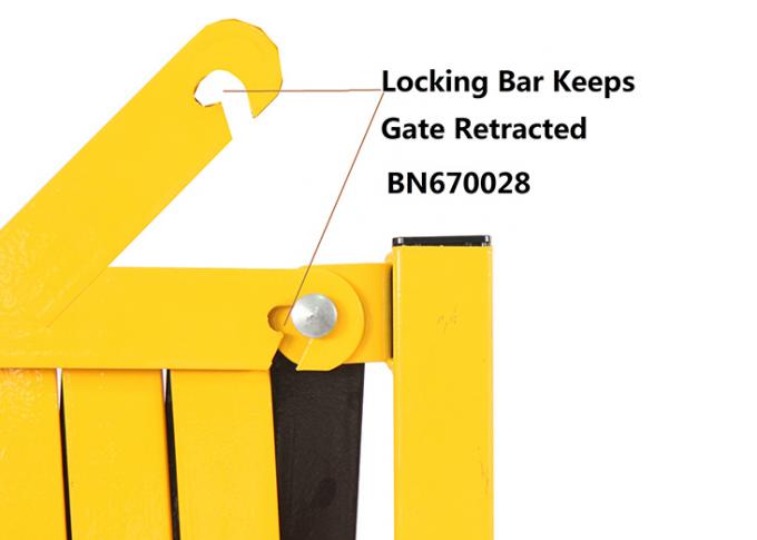 金属の拡張できる障壁のゲート、足車が付いている携帯用折る安全バリア