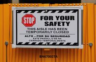 倉庫の警告表示が付いている頑丈な鋼鉄携帯用折る防犯ゲート サプライヤー