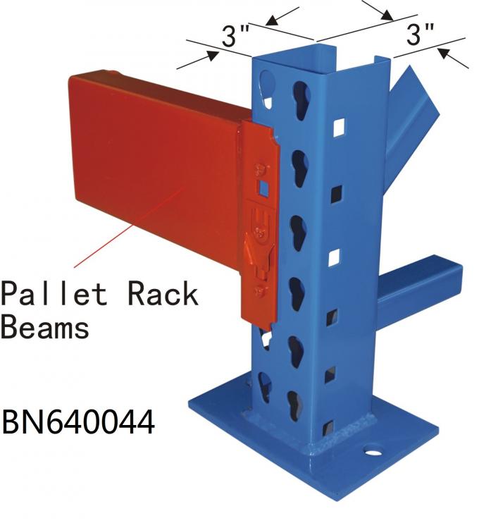BN640034産業パレットは2インチの調節可能なビームに棚に置く頑丈な倉庫を悩まします
